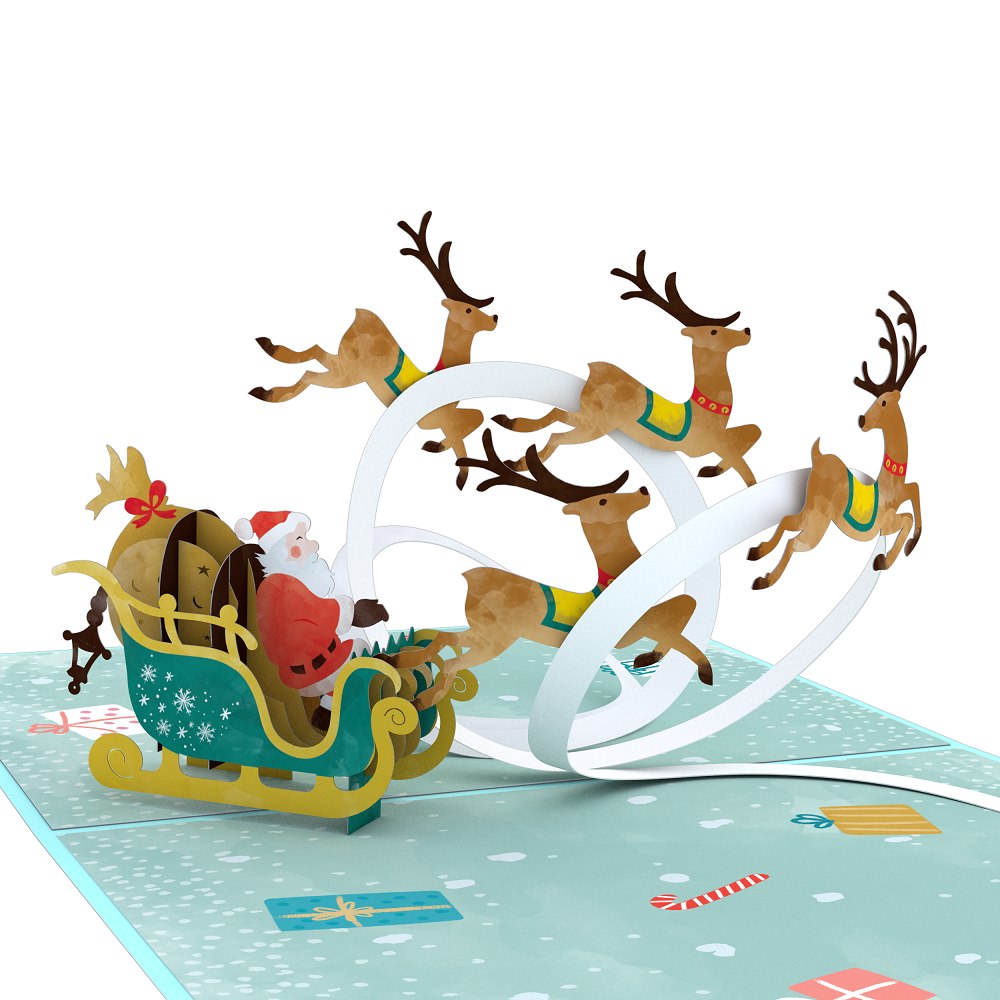 Santa Sleigh Pop-Up Card