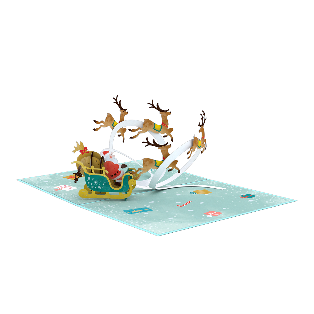 Santa Sleigh Pop-Up Card