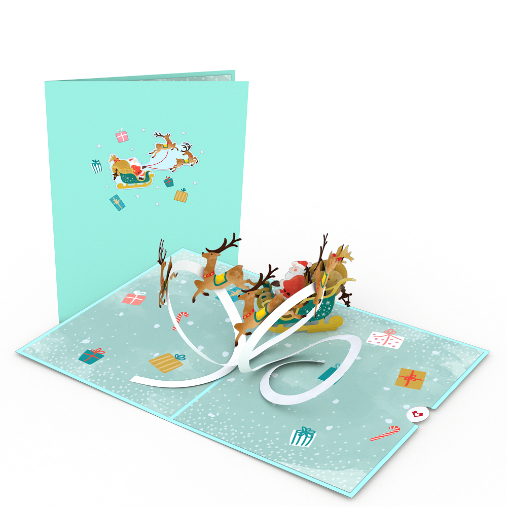 Santa Sleigh Pop-Up Card