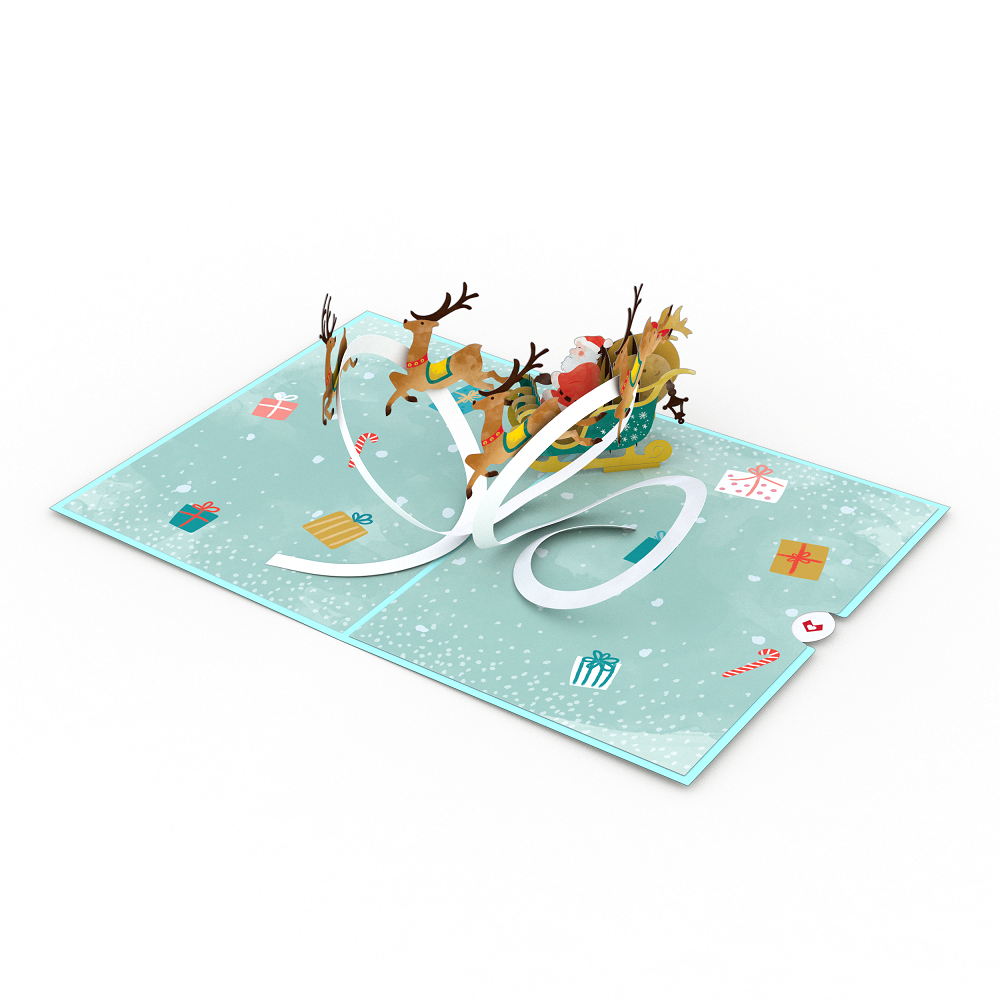 Santa Sleigh Pop-Up Card