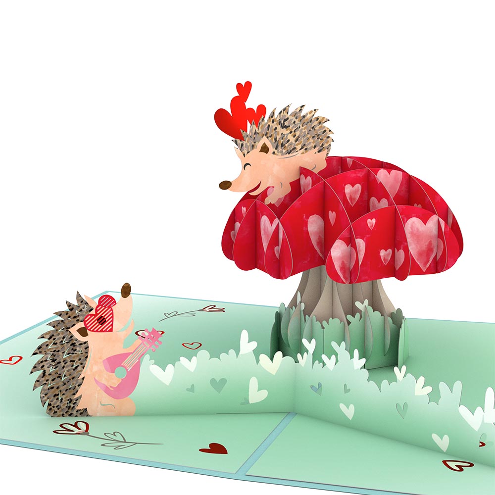 Hedgehogs in Love Pop-Up Card