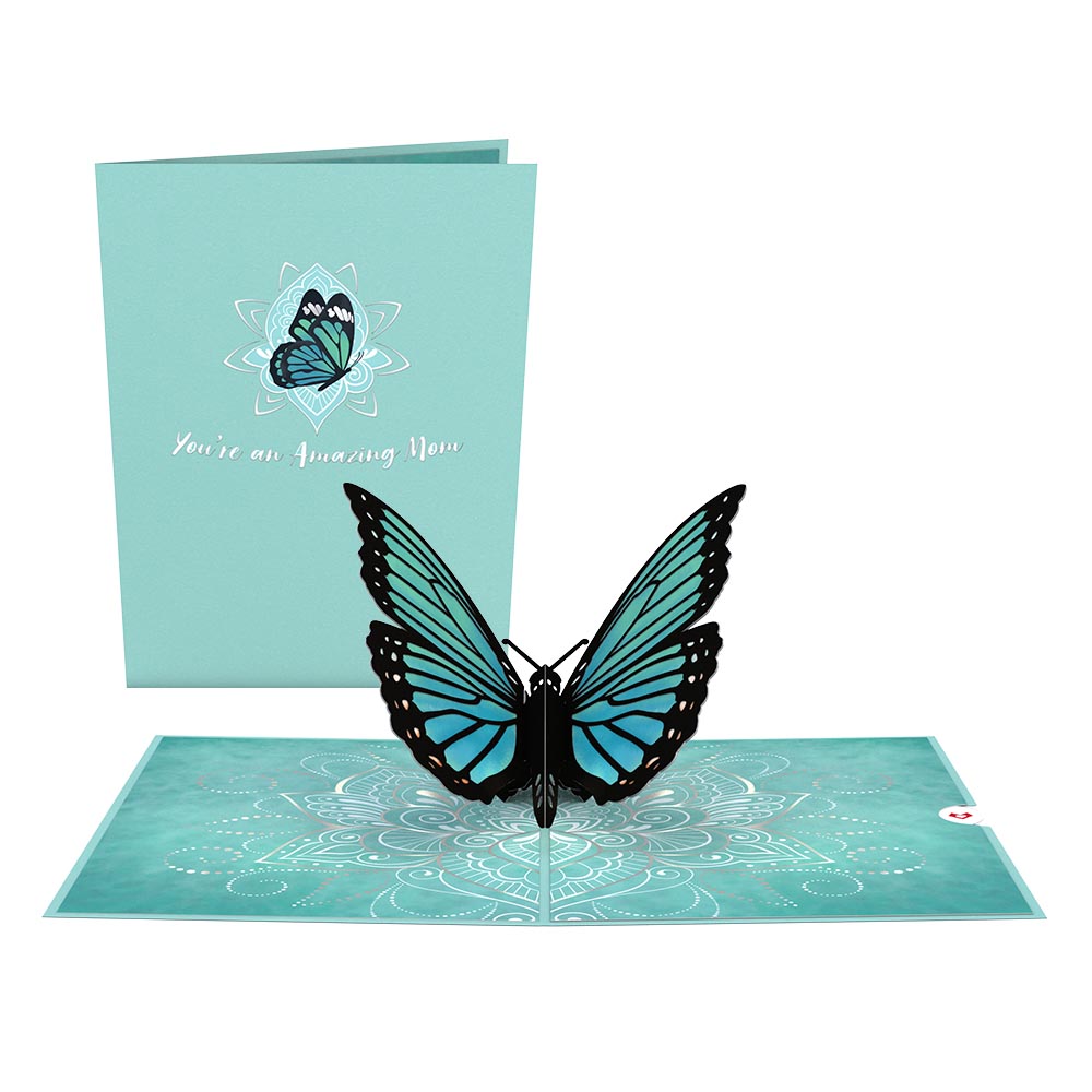 Mother's Blue Morpho Pop-Up Card