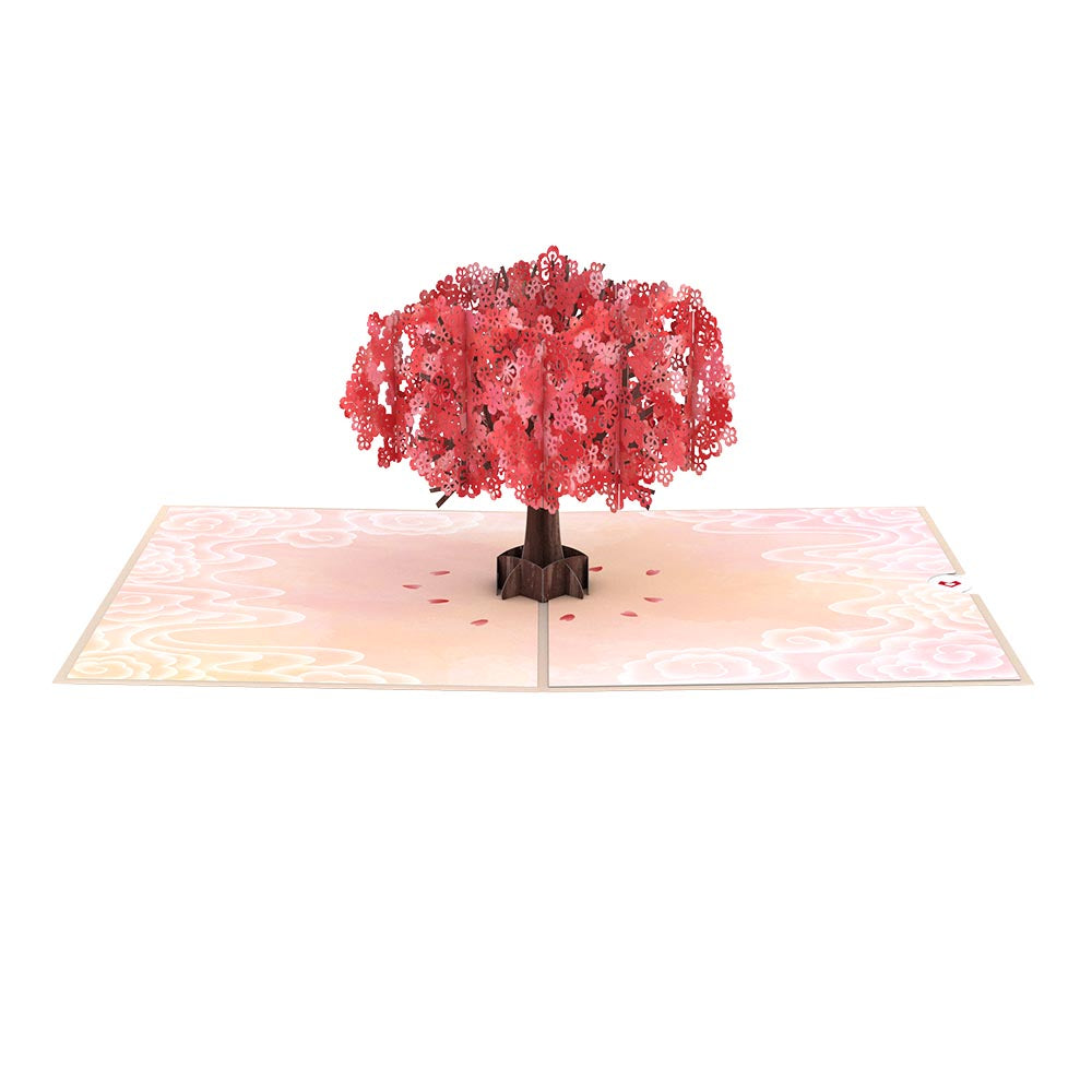 Mother's Day Red Sakura Pop-Up Card