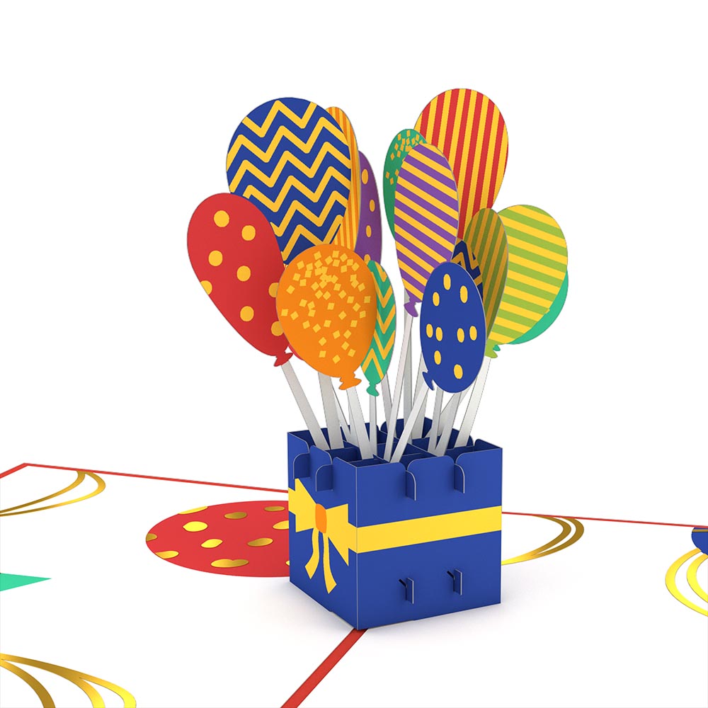 Happy Birthday Balloons pop-up card