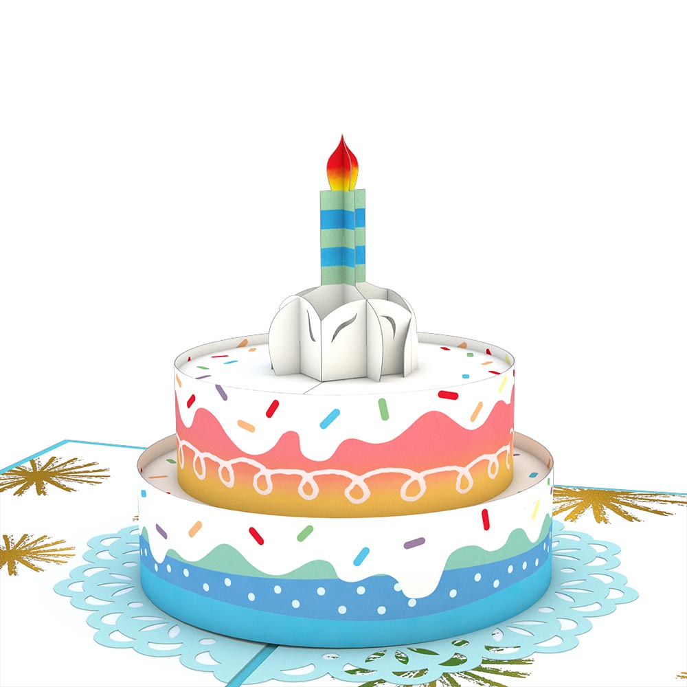 Rainbow Birthday Cake Pop-Up Card