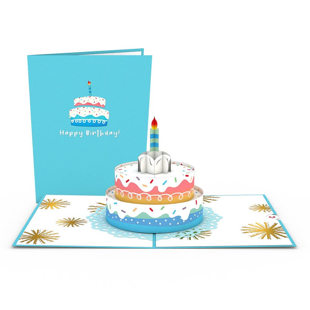 Rainbow Birthday Cake Pop-Up Card