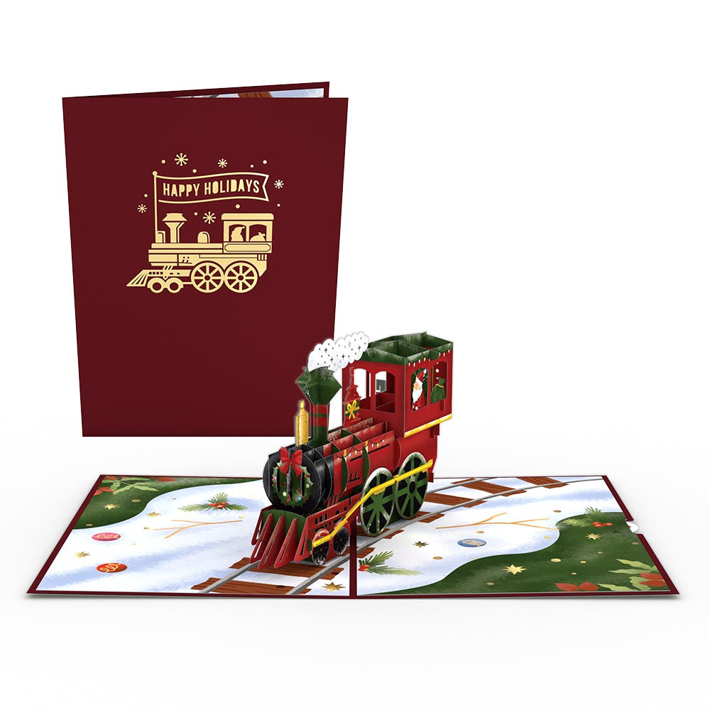 Santa Train Pop-Up Card