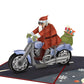 Santa Biker Pop-Up Card