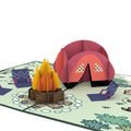 tent pop up card Happy Trails Camping Trip Pop-Up Card