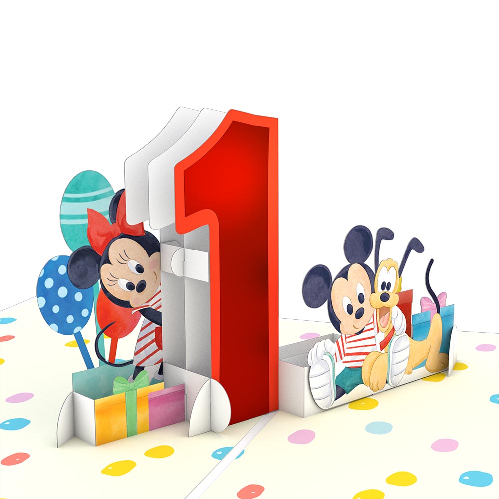 Disney's Mickey and Friends 1st Birthday Pop-Up Card