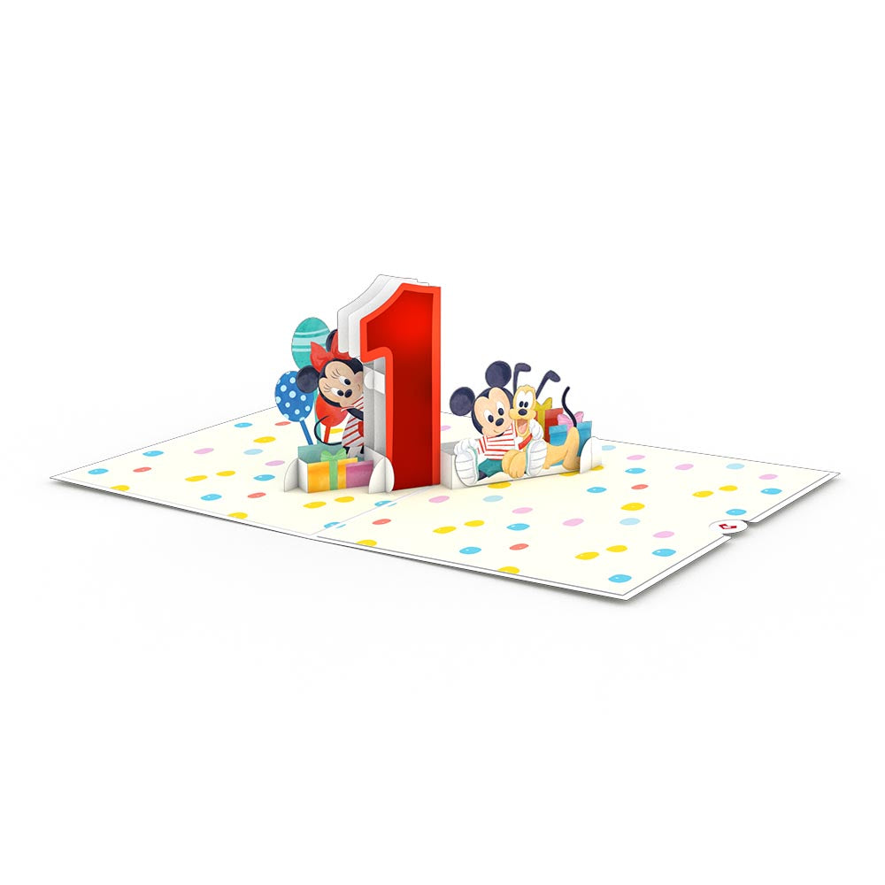 Disney's Mickey and Friends 1st Birthday Pop-Up Card