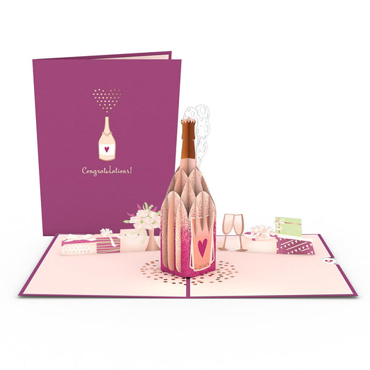 Wedding Champagne Pop-Up Card