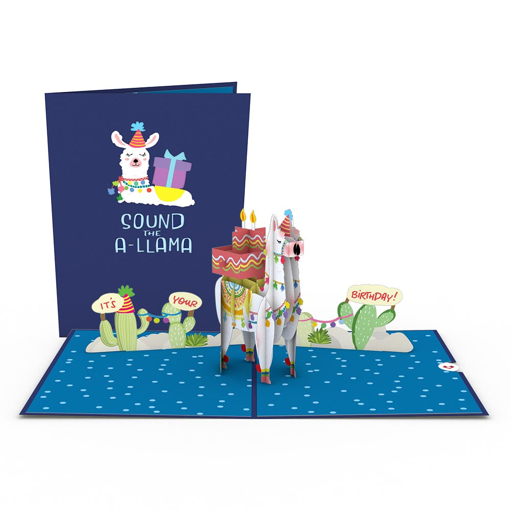 Happy Birthday Llama Pop-Up Card