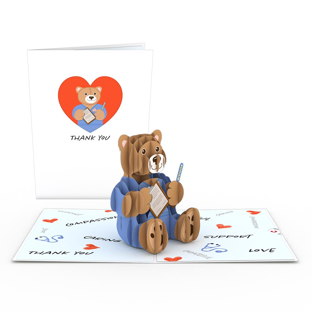 Nurse Bear Pop-Up Card