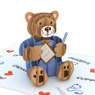 Nurse Bear Pop-Up Card