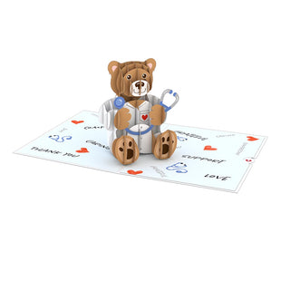 Doctor Bear Pop-Up Card greeting card -  Lovepop
