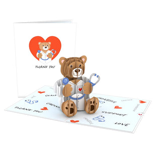 Doctor Bear Pop-Up Card greeting card -  Lovepop