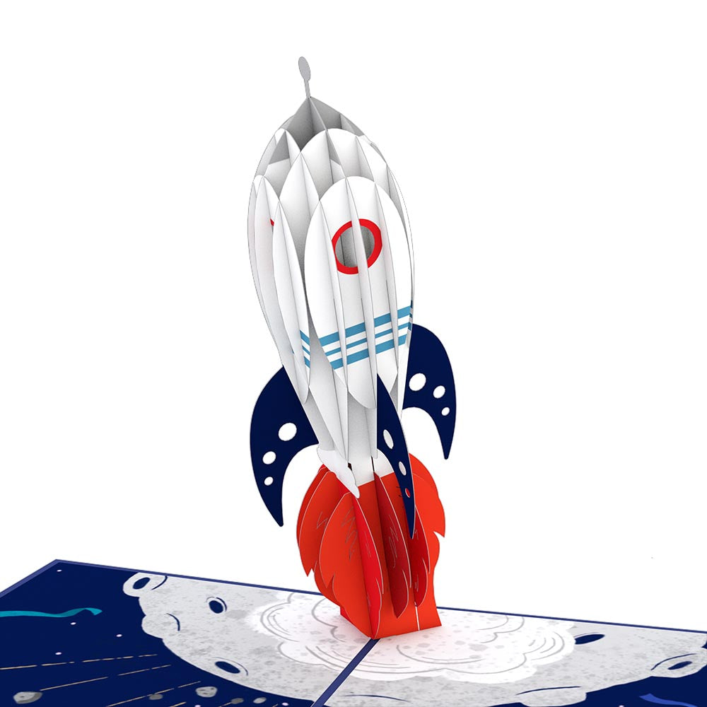 Congrats Rocketship Pop-Up Card