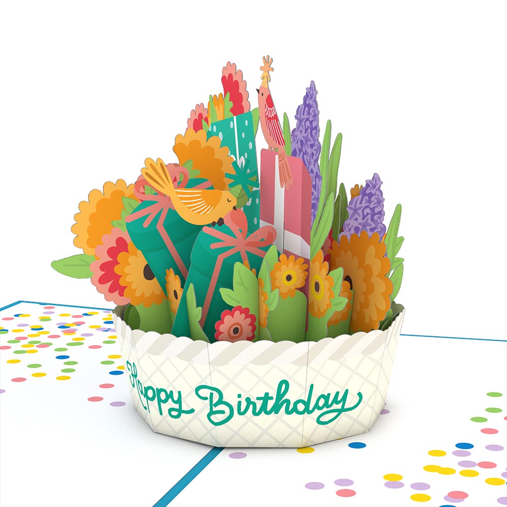 Happy Birthday Basket Pop-Up Card