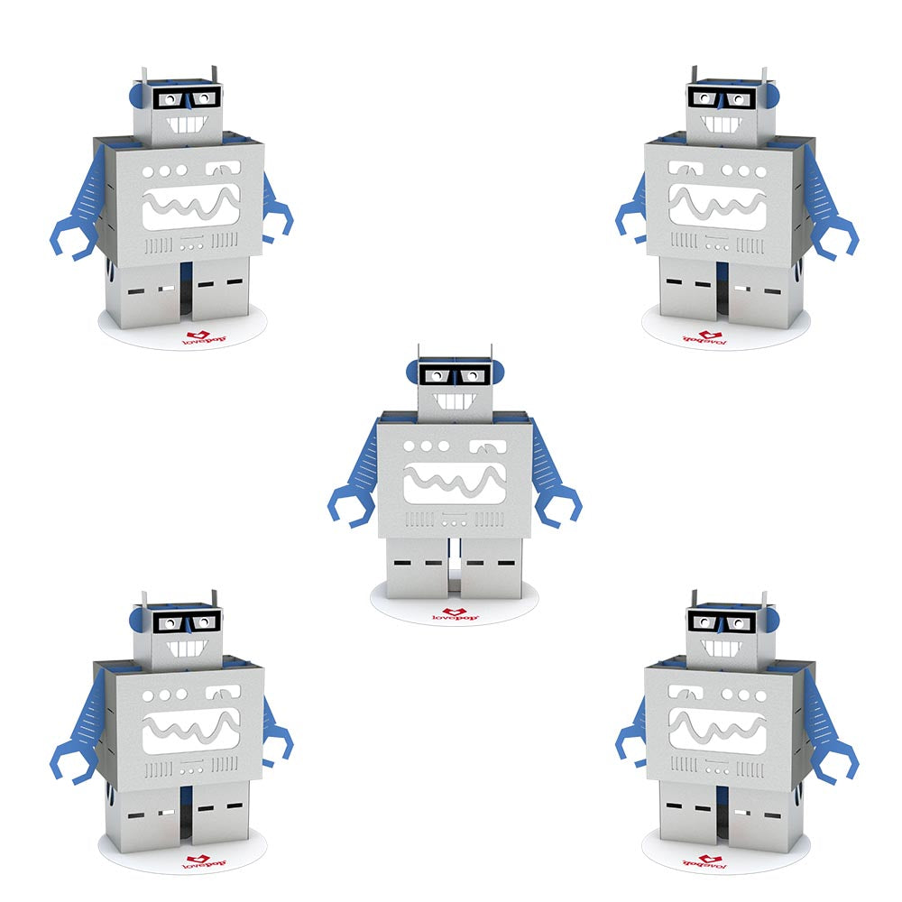 Stickerpop™: Robot (5-Pack)