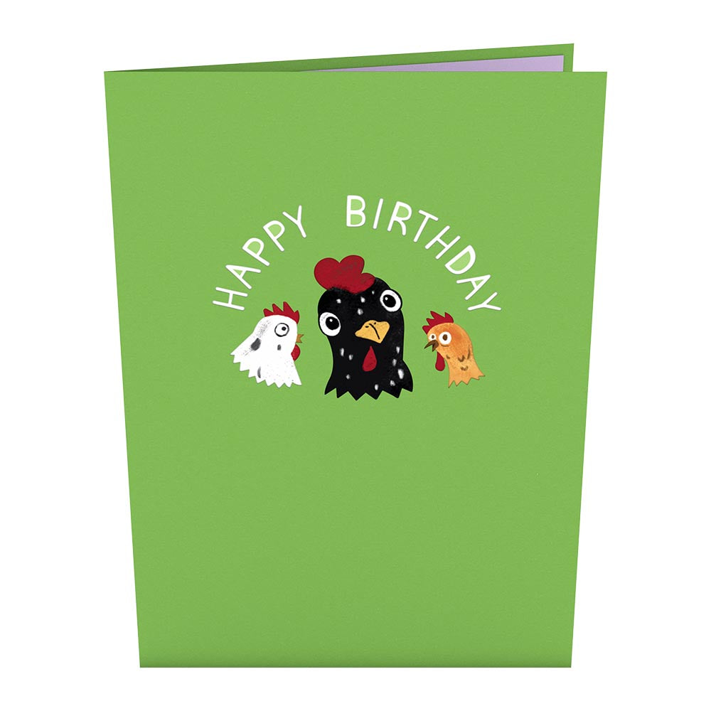 Happy Birthday To My Spring Chicken Pop-Up Card