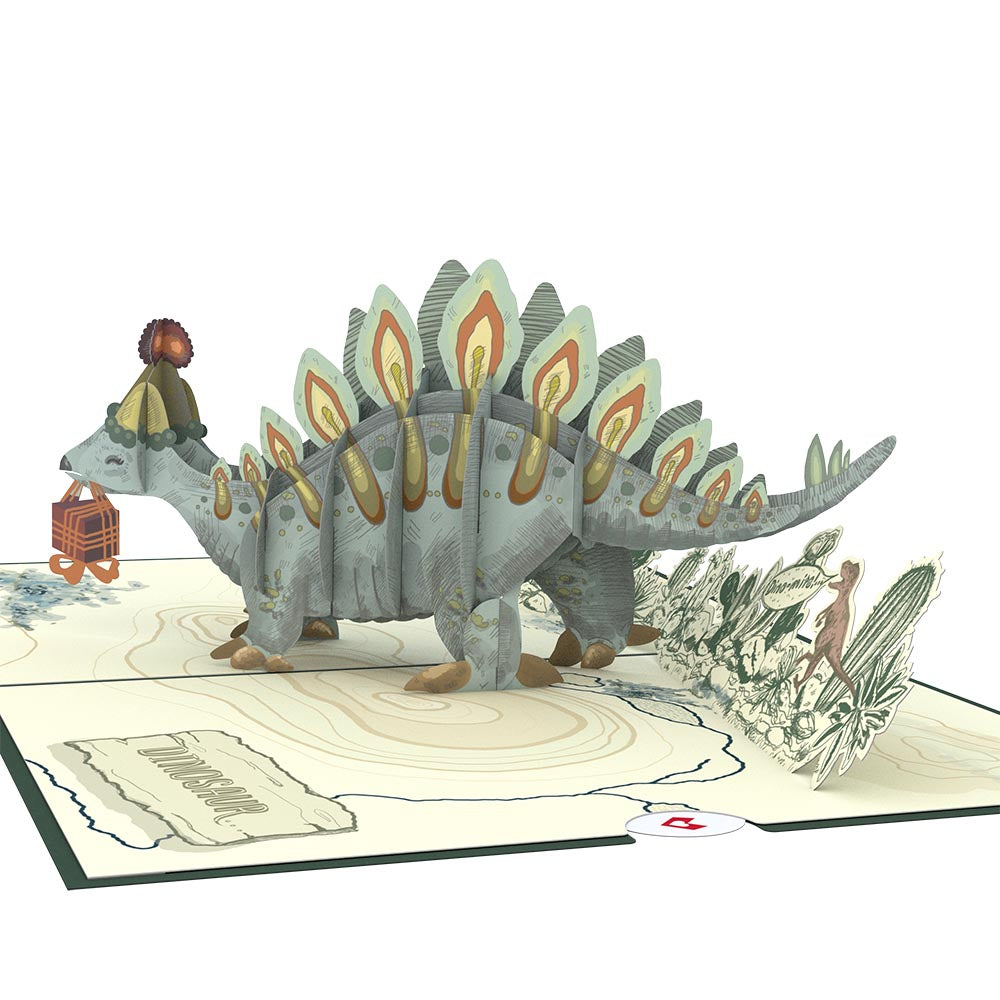 Happy Birthday Stegosaurus Pop-Up Card