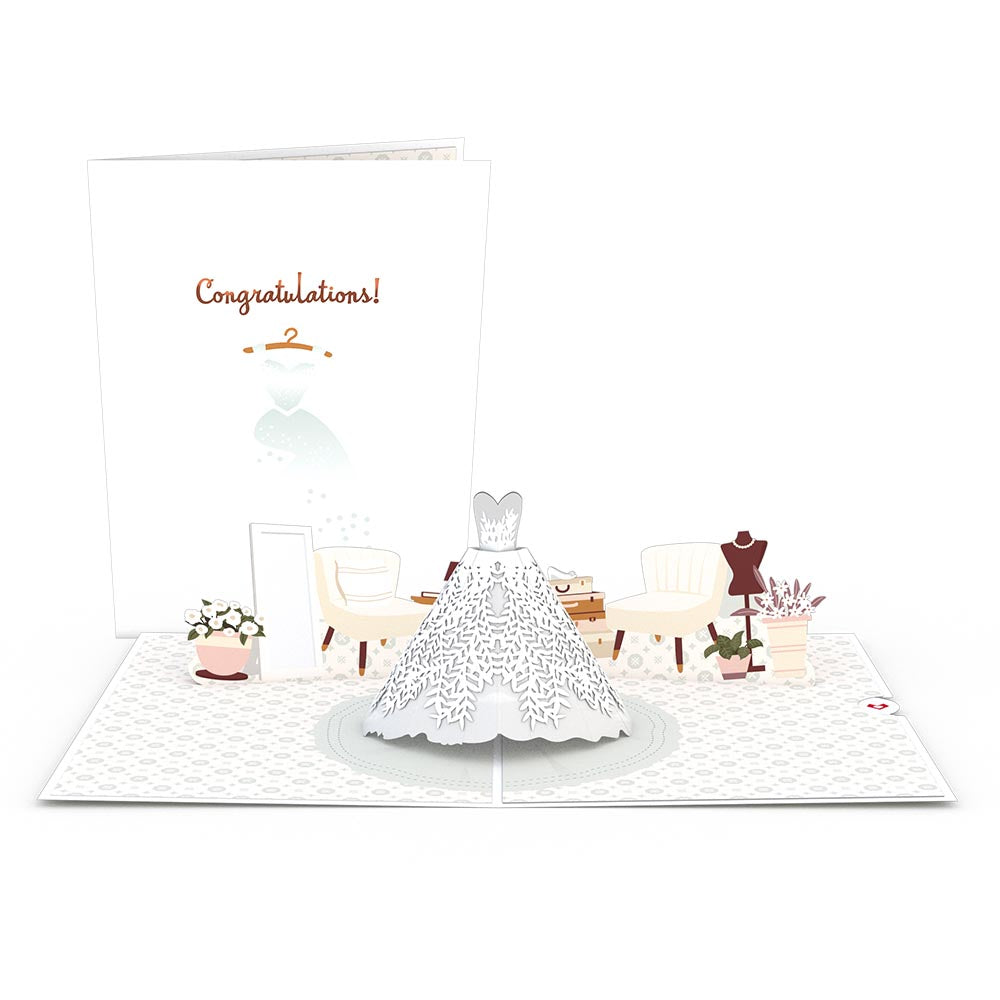 Wedding Dress Pop-Up Card