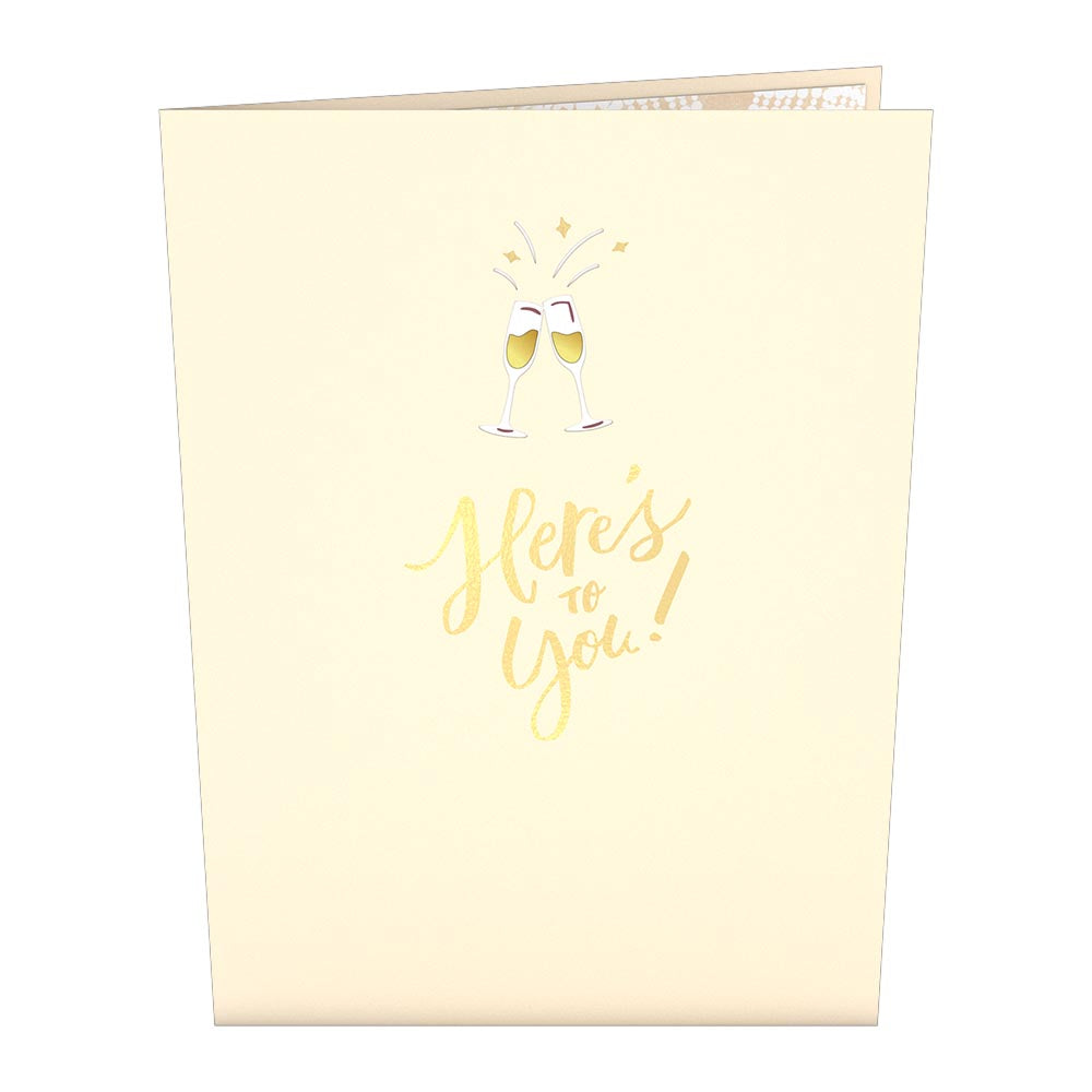 Here's to You Champagne Pop-Up Card