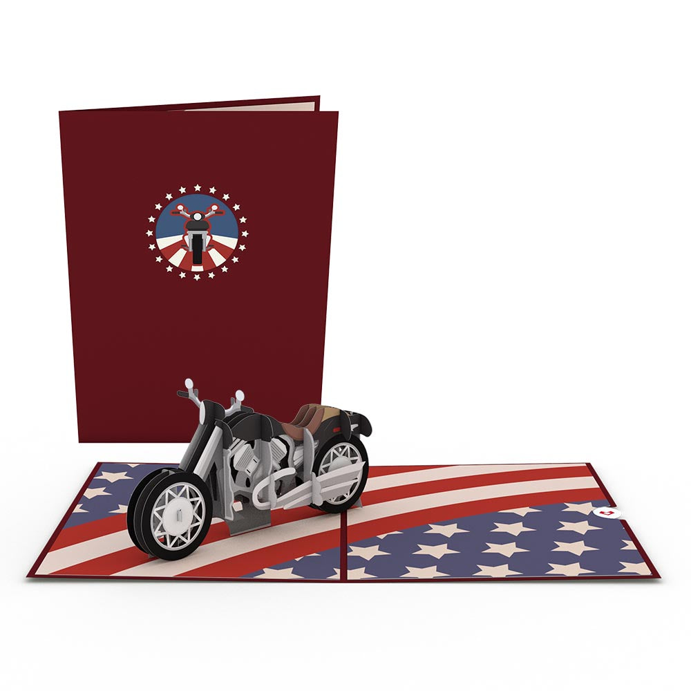 American Motorcycle Pop-Up Card
