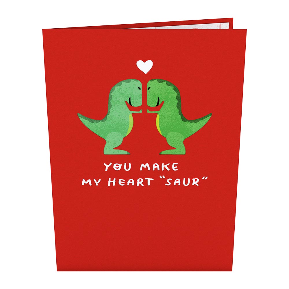 You Make My Heart Saur Valentine Card – Heffy Doodle