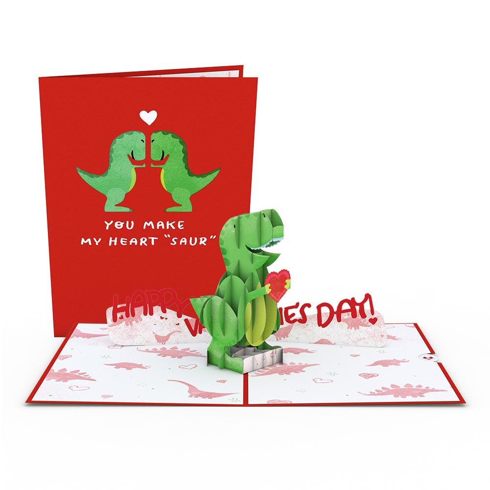 You Make My Heart 'Saur' Pop-Up Card