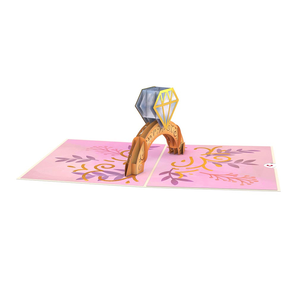 Congratulations Engagement Ring Pop-Up Card