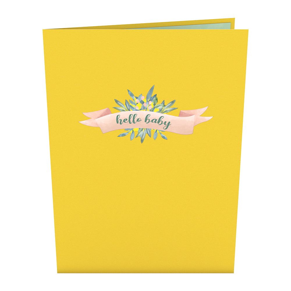 Yellow Baby Carriage Pop-Up Card