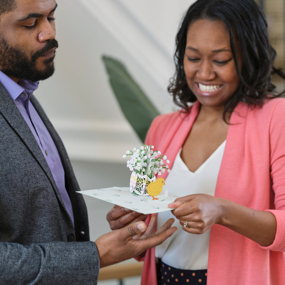 Easter Lily of the Valley Pop-Up Card