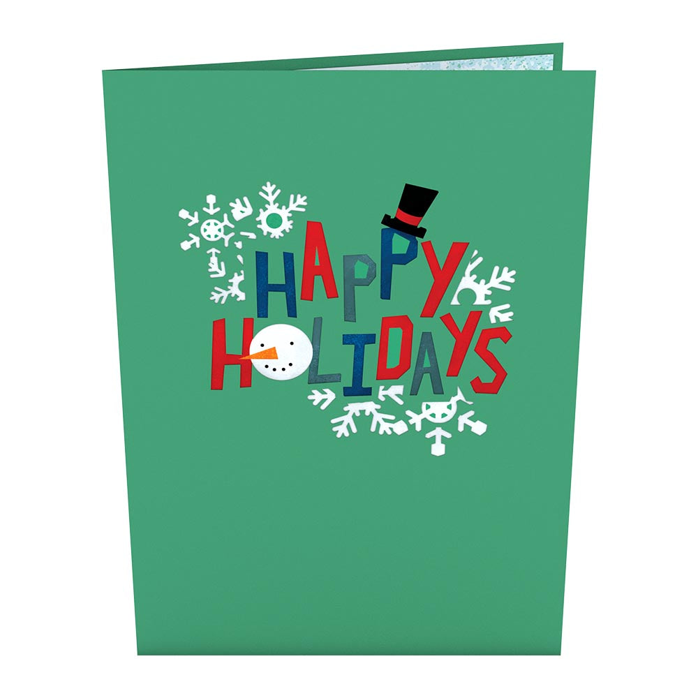 Happy Holidays Snowman Pop-Up Card