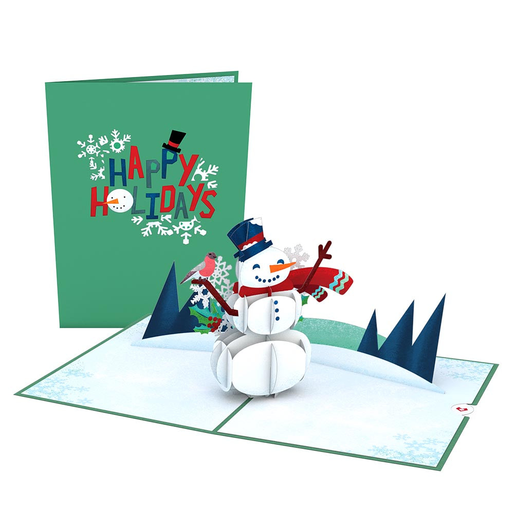Happy Holidays Snowman Pop-Up Card