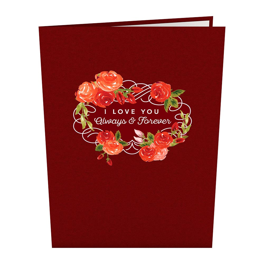 Love Rose Bloom Pop-Up Card