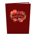Love Rose Bloom Pop-Up Card