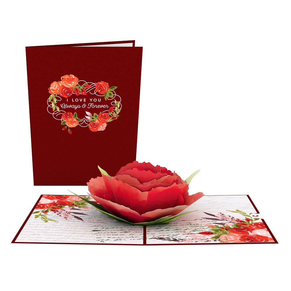 Love Rose Bloom Pop-Up Card