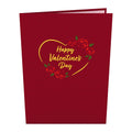 Red Rose Heart Pop-Up Card