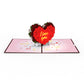 Red Rose Heart Pop-Up Card