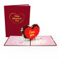 Red Rose Heart Pop-Up Card