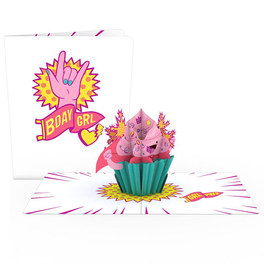 Playpop Card™: Girl Power Birthday Cupcake