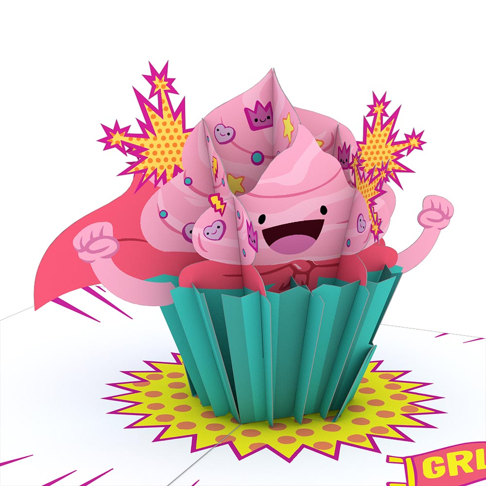Playpop Card™: Girl Power Birthday Cupcake
