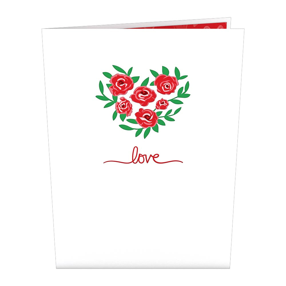 Love Rose Arrangement Pop-Up Card