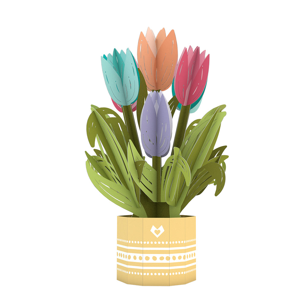 Mother's Day Tulips Card with Mini Bouquet