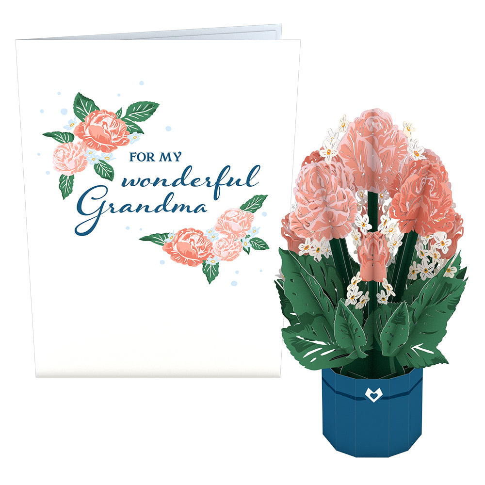 For My Wonderful Grandma Card with Mini Bouquet