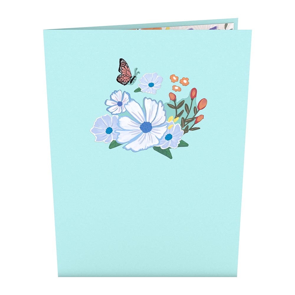Floral Monarch Butterfly Pop-Up Card