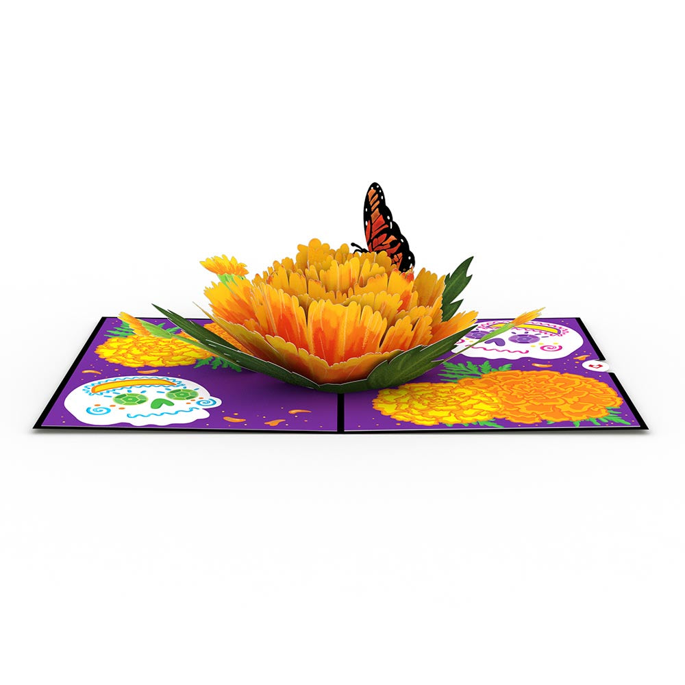 Día de los Muertos Marigold Pop-Up Card