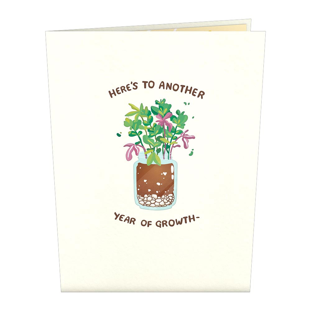 Happy Birthday Plants Pop-Up Card